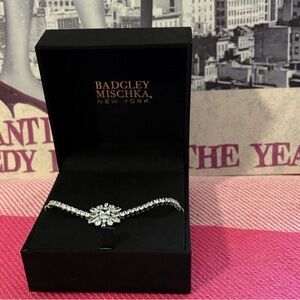 Badgley Mischka New York faceted rhinestone bracelet